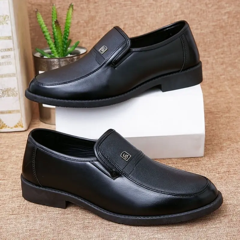 Giày Da, Trang Phục Trang Trọng Công Sở, Giày Cho Bố, Đế Mềm, Dành Cho Nam Giới, Thích Hợp Cho Người Già Và Đi Chơi Hàng Thật, Giày Cưới Shoes 8