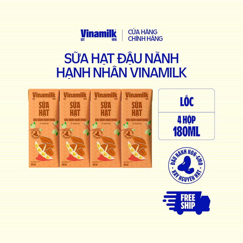 24 hộp Sữa đậu nành Super Nut Vinamilk hạt hạnh nhân 180ml (6 lốc)