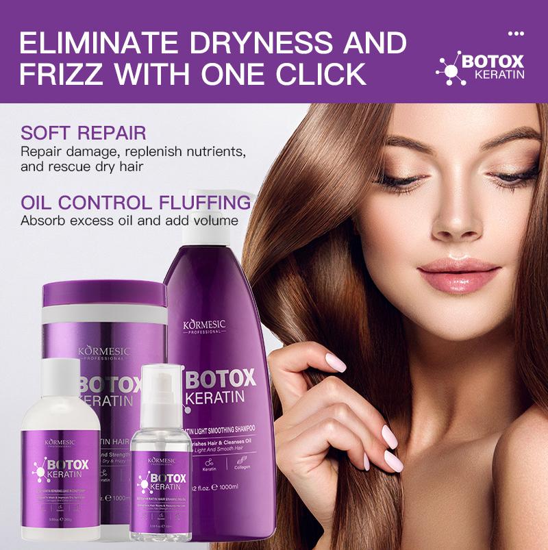 Product Introduction of KORMESIC Keratin Large Capacity Shampoo for Moisturizing and Preventing Split Hair Mask Conditioner Haircare 6