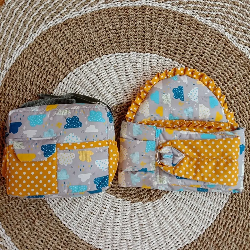 Paket Hemat 2in1 Tas Perlengkapan Bayi Sama Gendongan Samping karakter Bag 2