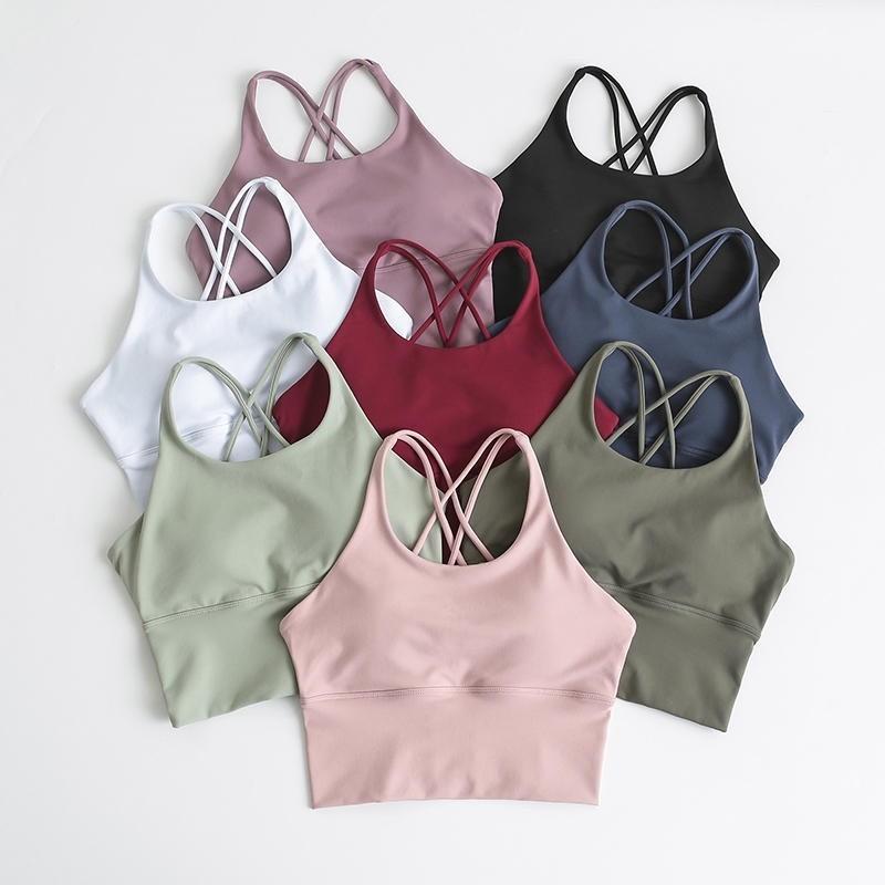 【Twotigers】Yoga Bra Beauty Back Cross Sports Vest Women's Pilates Yoga Top 2