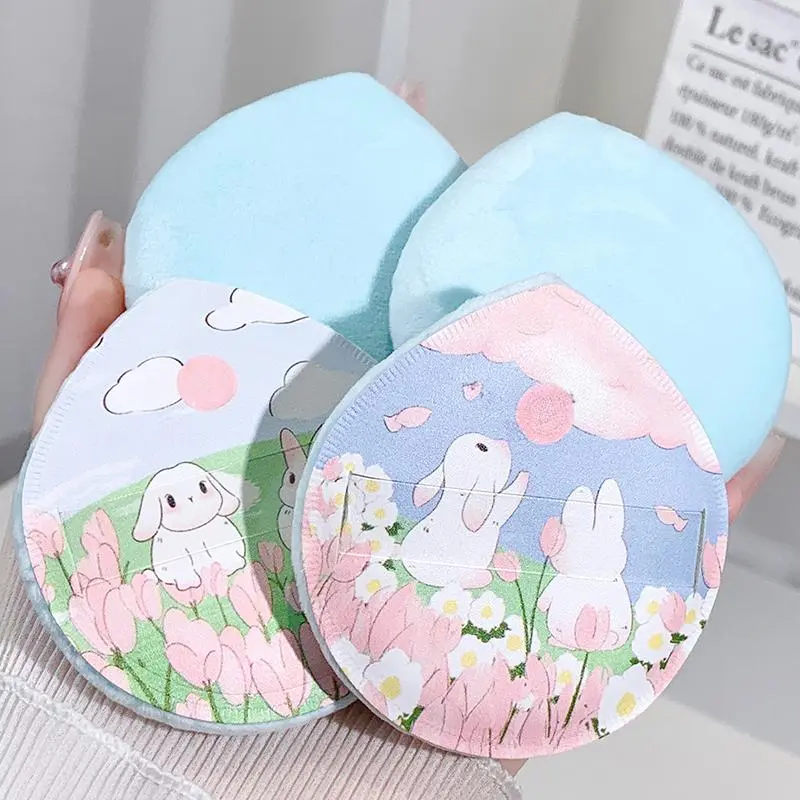 Thick Velvet Cosmetic Puff Face Makeup Sponge Cosmetics Soft   Fluff Makeup Setting Puff Washable Lightweight Beauty Tool