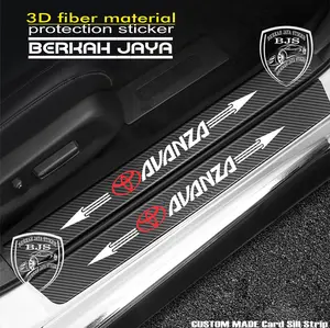 9 Pcs Stiker Pelindung Pintu Mobil Avanza 3D Door Sill Plate Guard Toyota Stiker Pelindung Pijakan Lantai Pintu Mobil