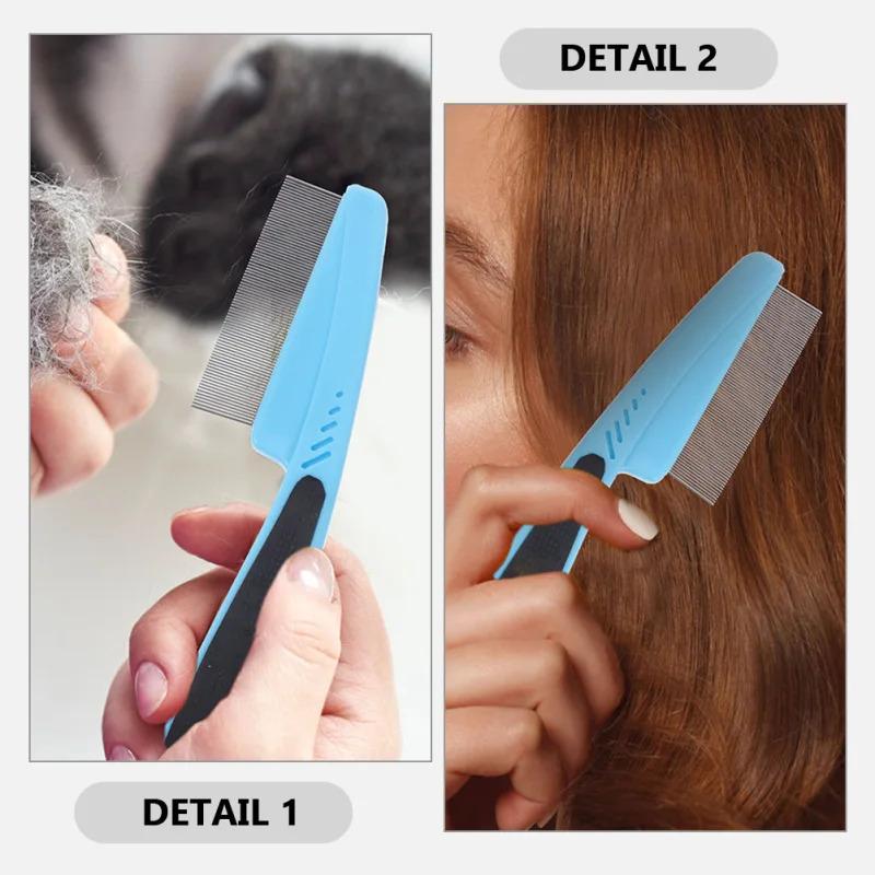 Product Introduction of 1 Pcs Stainless Steel Fine Tooth Comb Metal Head Lice Professional Combs for Hair Women Dandruff Removal Haircare Heatless 7