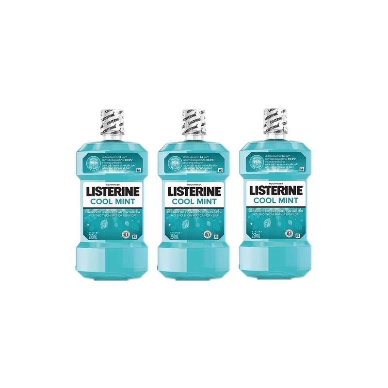 Combo 3 chai nước súc miệng Listerine 250ml - Thái Land