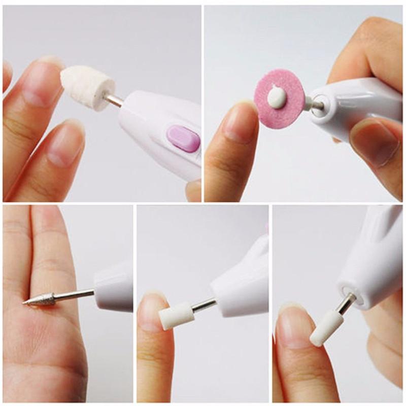 Product Introduction of 5 Bits Electric Nail File Drill Kit Tips Manicure Toenail Pedicure Salon Pen Shape Set Electric Manicure Nail Art File Beauty 5