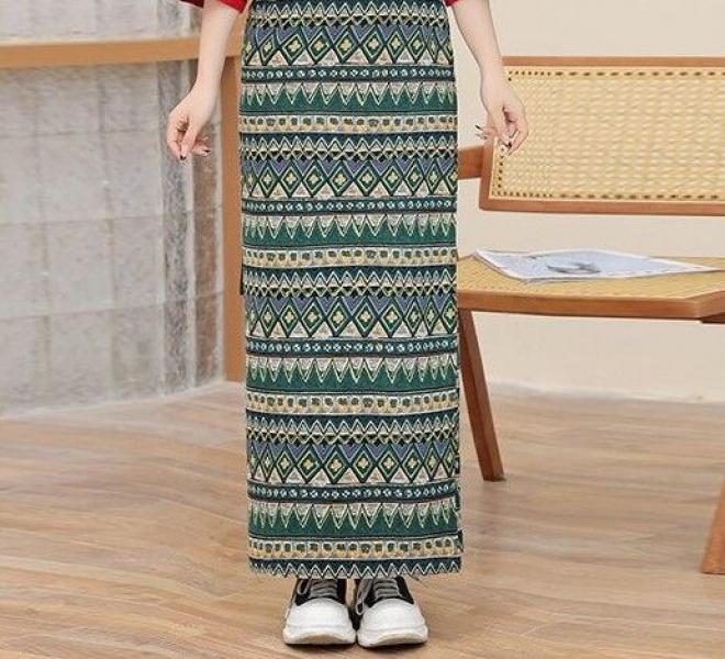 Product Introduction of Váy Một Mảnh Phong Cách Dân Tộc Bohemian, Hoa Thái Hòa, Phong Cách Dai, Dài Trung Bình Váy Buộc Dây Dành Cho Phụ Nữ, Thích Hợp Cho Mùa Hè Dress Women Khuy Cổ Tròn Khuy Cổ Tròn Voan 12