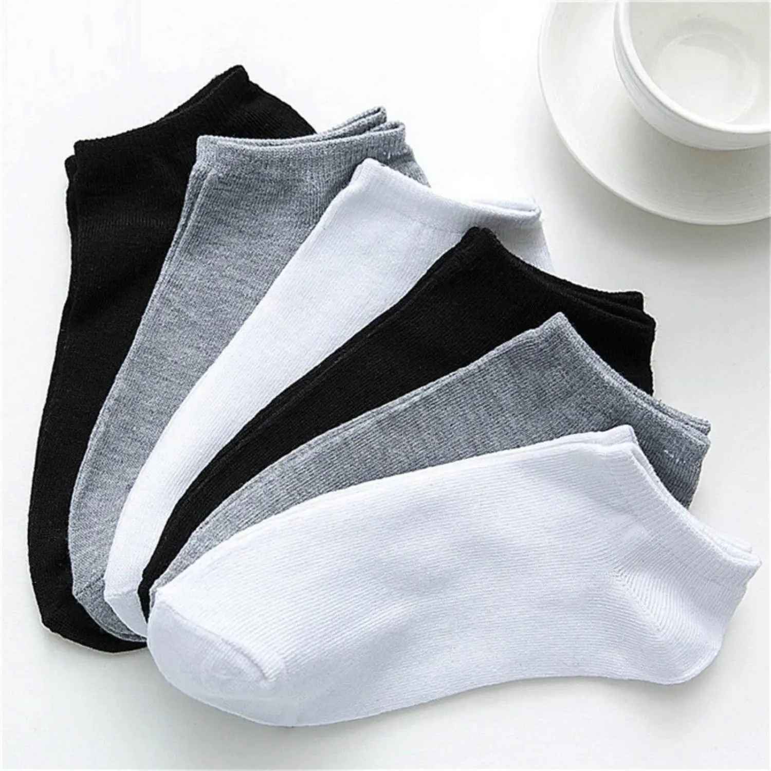Tất Vớ Cổ Ngắn Nam Nữ, Tất Nam Nữ Vải Cotton Thoáng Khí Tất Vớ Nam Nữ Unisex