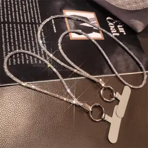 Premium Phone Wrist Strap Lanyard Diamond Pendant Clip For iPhone 15 14 13  12 11 Pro Max Samsung OPPO VIVO USB Flash Drives Keys Keychains Camera Keys Car