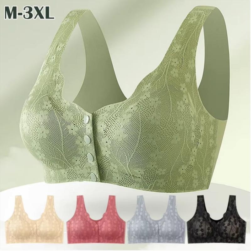 Front Open Buckle Mum Bra Women Thin Cotton Bralette Large Size ...