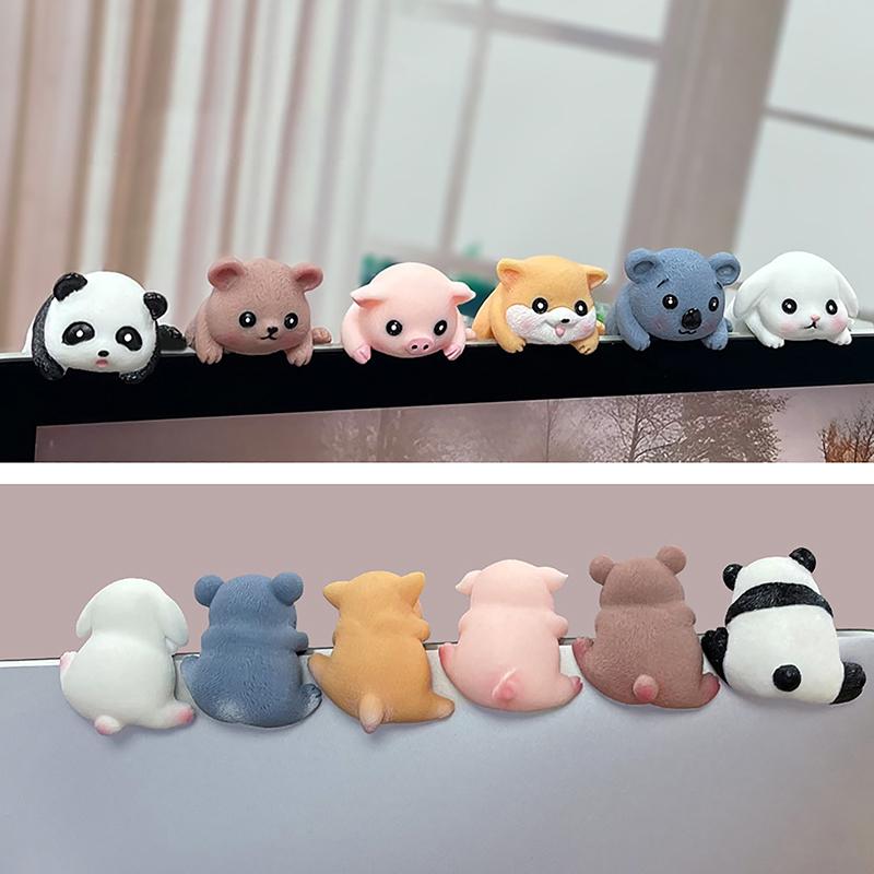 Cute Screen Ornaments Monitors Easy-Lying Animal Ornaments Car ...