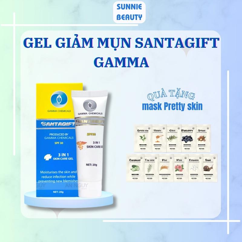 Gel giảm mụn và thâm Gamma SANTAGIFT thông thoáng lỗ chân lông 20g 0