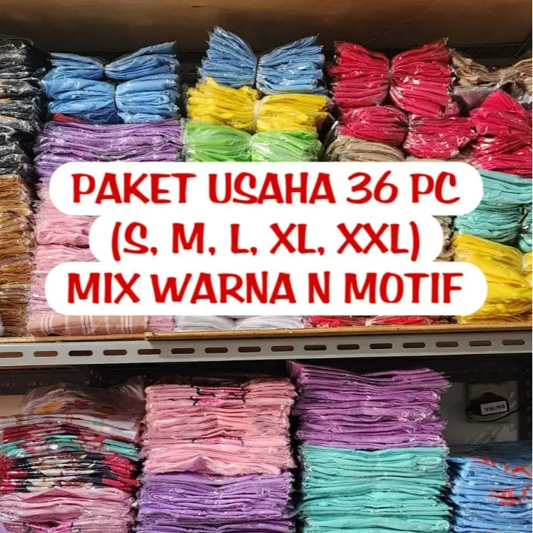 KAOS ANAK PAKET USAHA 36pc / PAKET HEMAT KAOS / BAHAN SPANDEK PE Motif Fashion