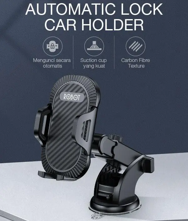 Car Holder Mobil ROBOT RT-CH12 Stand HP Tempat Dudukan Handphone GPS 0