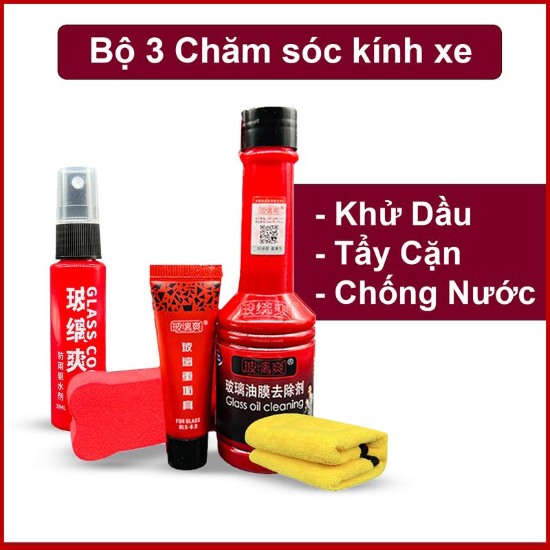 Dung dịch vệ sinh xe ô tô và xịt chống đọng nước GlassCool Vệ sinh và phủ chống nước chuyên dụng cho kính ô tô  - Phụ Kiện Lau Xe