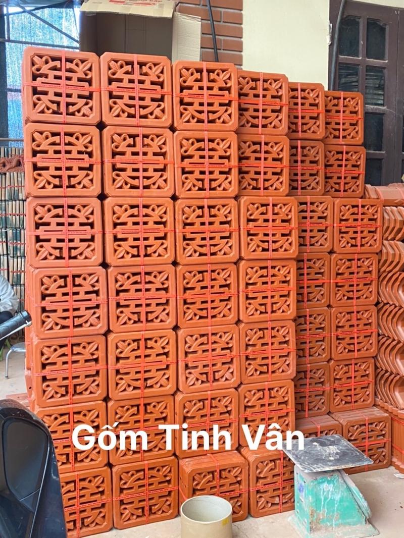 Product Introduction of Gạch thông gió chữ thọ gốm đỏ, 20x20, 30x30, 40x40 cm, gốm sứ xây dựng bát tràng tinh vân, gạch ô thoáng, hoa gió, trang trí tương nhà, ngăn phòng, tường rào 2