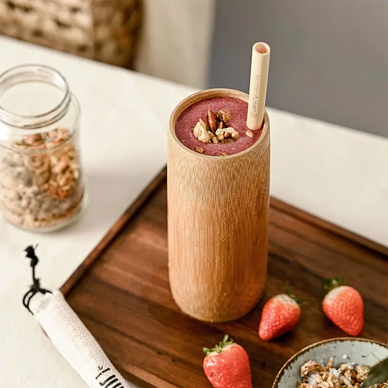 Natural Bamboo Drinking Cups Drinkware Handmade 1