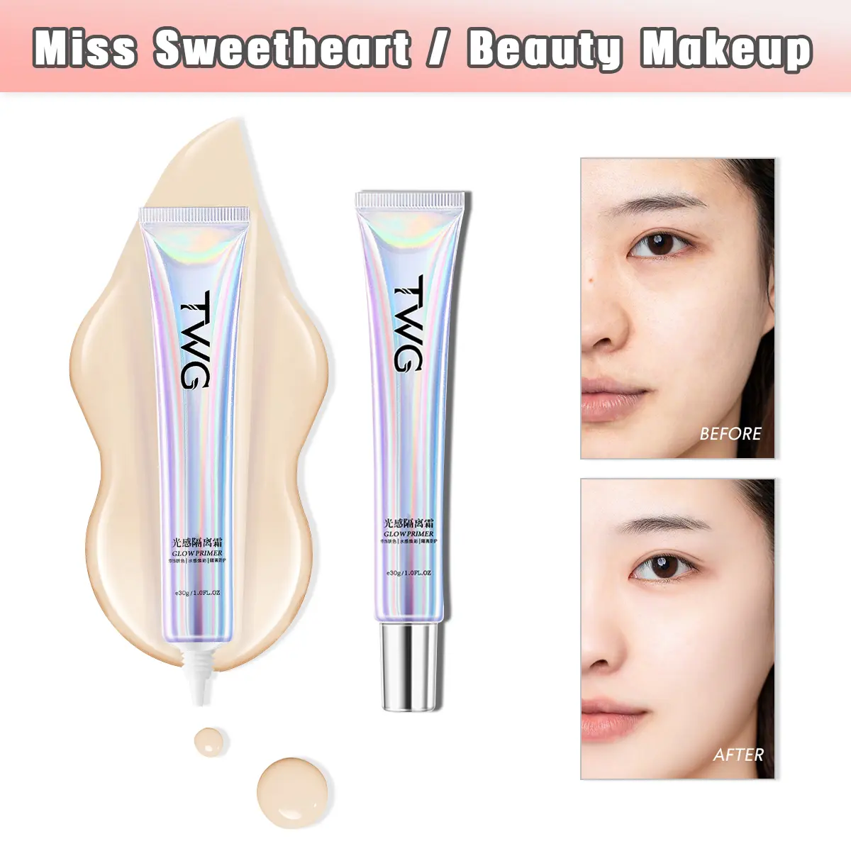 Kem Rào Chắn Nhạy Cảm Ánh Sáng, Dưỡng Ẩm, Kem Lót, Kem Nền Trang Điểm, Làm Trắng, Dưỡng Ẩm, Làm Sáng, Kem Che Khuyết Điểm, Kiểm Soát Dầu, Kem Nâng Tông