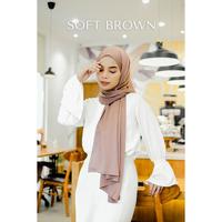 Gambar Benangsari Textured Silk Pashmina Scarf Hijab Crinkle Satin Malay - Mauve dari Benangsari_NEW Kota Bandung 3 Tokopedia