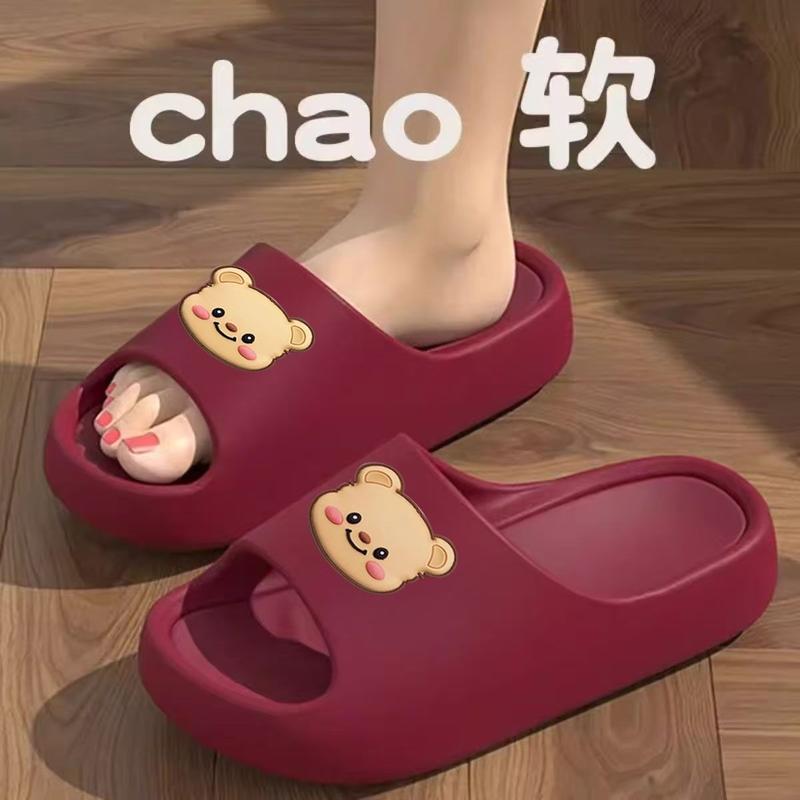 Product Introduction of [Cartoon Anime Pattern] New Summer Outdoor Non-Slip Odor-Free Internet Celebrity Ins Home Versatile Soft Sole Butter Bear Slippers Couple Indoor 2