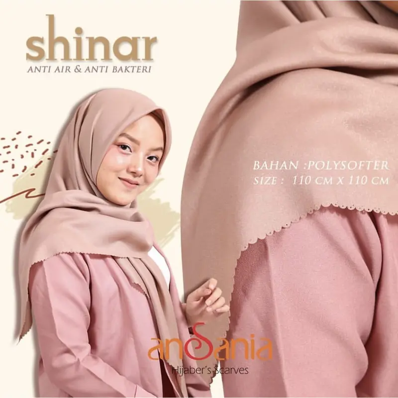 KERUDUNG SEGIEMPAT SHINAR GLAMOUR LASERCUT ANSANIA ORIGINAL HIJAB SEGI EMPAT NAYLA HIJA'B 3