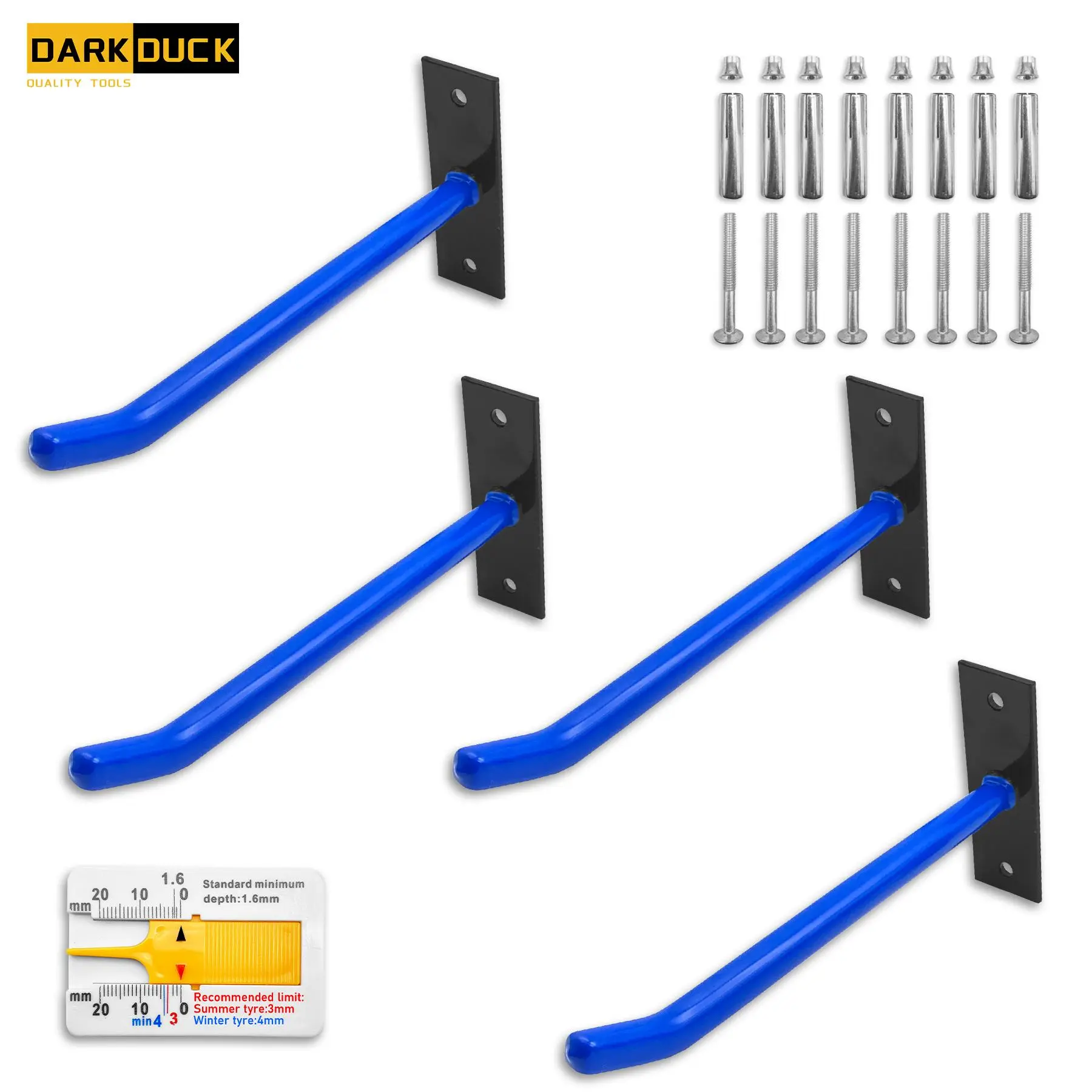 Garage Storage Organizer, 4 Counts/box Durable Garage Hook, Metal Utility Hook, Hanger for Tires, Bikes, Shed, Chair, Ski and Snowboard, Hangable