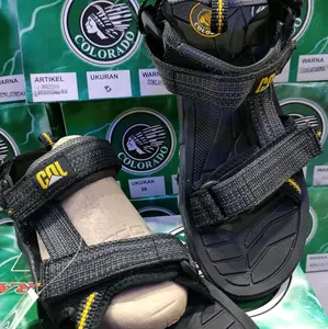 sandal gunung COLORADO tapak karet anti licin Coklat Pria Hitam