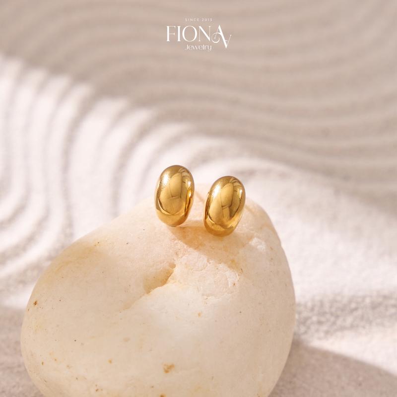 Khuyên tai nữ Beany đơn giản đeo hàng ngày Fionaa Titan Premium 4
