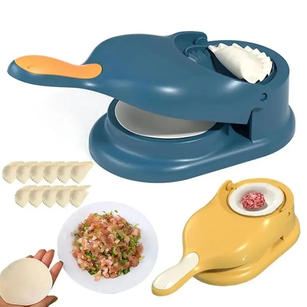 Transform Your Kitchen with 2in1 Manual Dumpling Maker and Dough Press Perfect Dumpling Moulds Q8V1