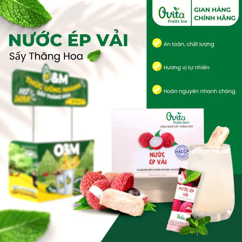 COMBO 10 Viên Lẻ - Nước Ép Trái Cây Sấy Thăng Hoa Ovita - Giữ Vẹn Hương Vị Tươi - Hộp 5 Vị 2