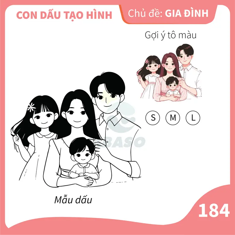 Dụng cụ tạo hình vẽ bánh Kem - Chủ đề Gia Đình 8