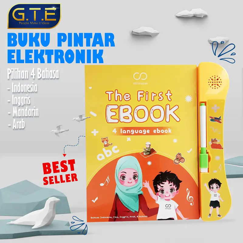 READY STOK Buku Pintar Elektronik Anak VIRAL 4bahasa[Arab Indonesi Inggris Mandarin]/ E Book Pintar Anak/ E BOOK Anak Islami / E BOOK anak 0