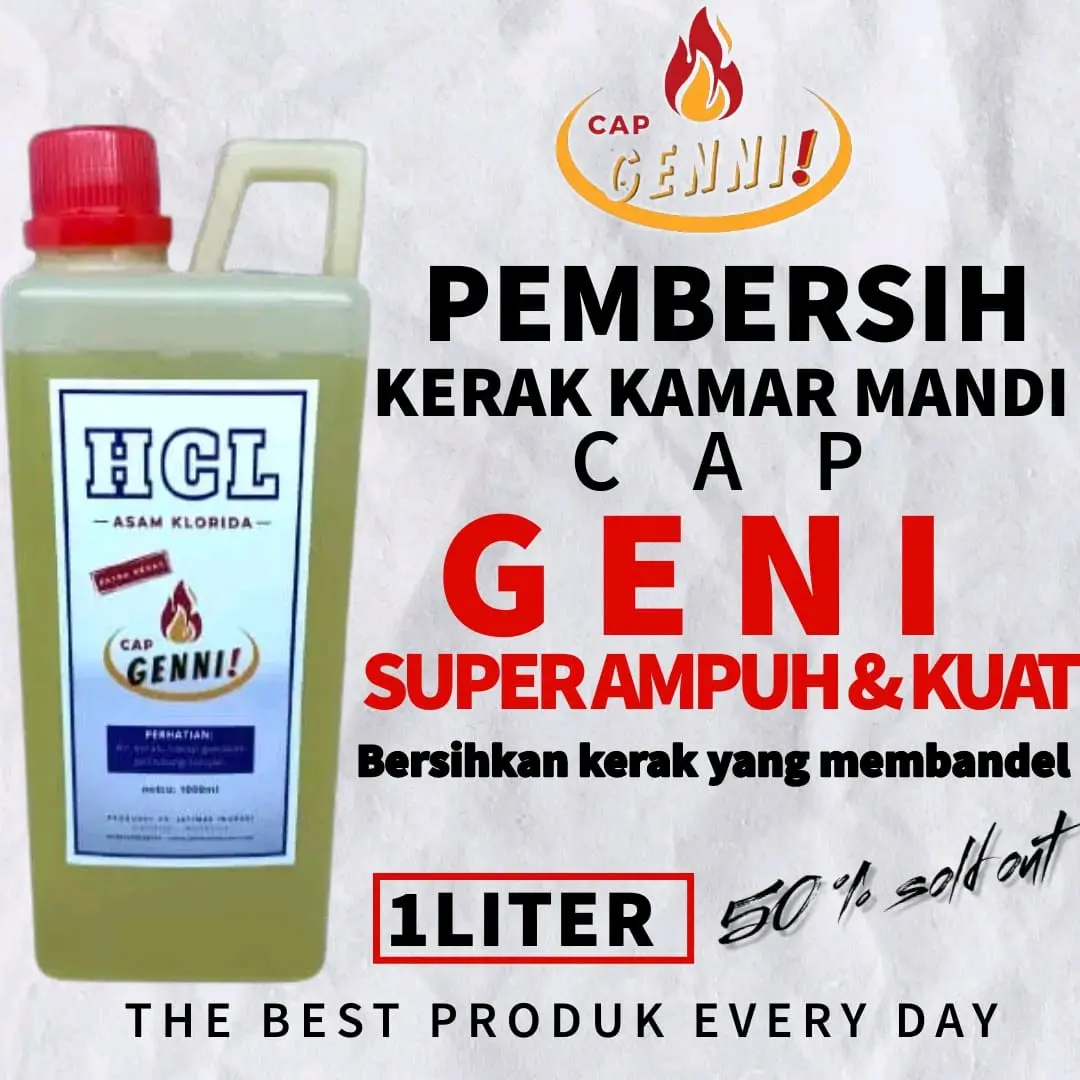 GENNI pembersih kerak kamar mandi lebih ampuh dan kuat bersihkan kerak kamar mandi/cairan pembersih kamar mandi/obat pembersih kamar mandi Plastik Cairan