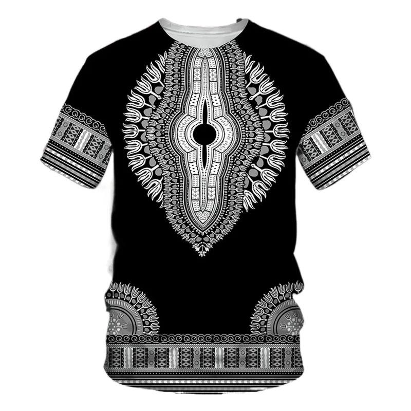 New Summer African Ethnic Style Pattern 3D Print T-Shirts Men Women Tshirt Short Sleeve Oversized Harajuku Tee Top Kid 3D Thai floral print 5