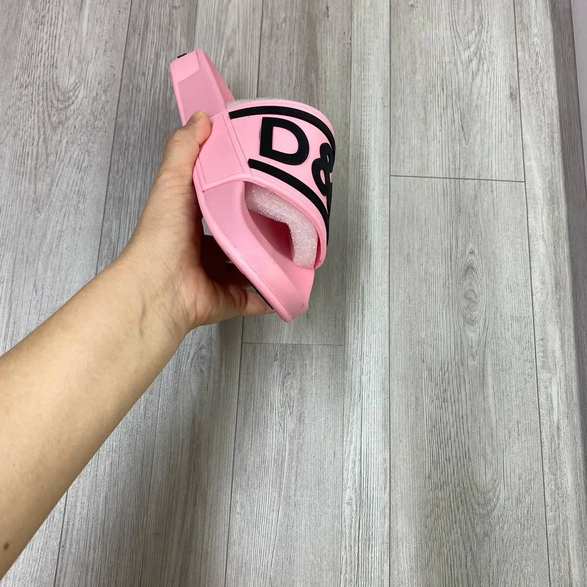 Fullbox+đế 2 lớp dép quai ngang nam nữ đủ 3 màu Hồng, dép đẹp đế 2 lớp xịn full chữ nổi