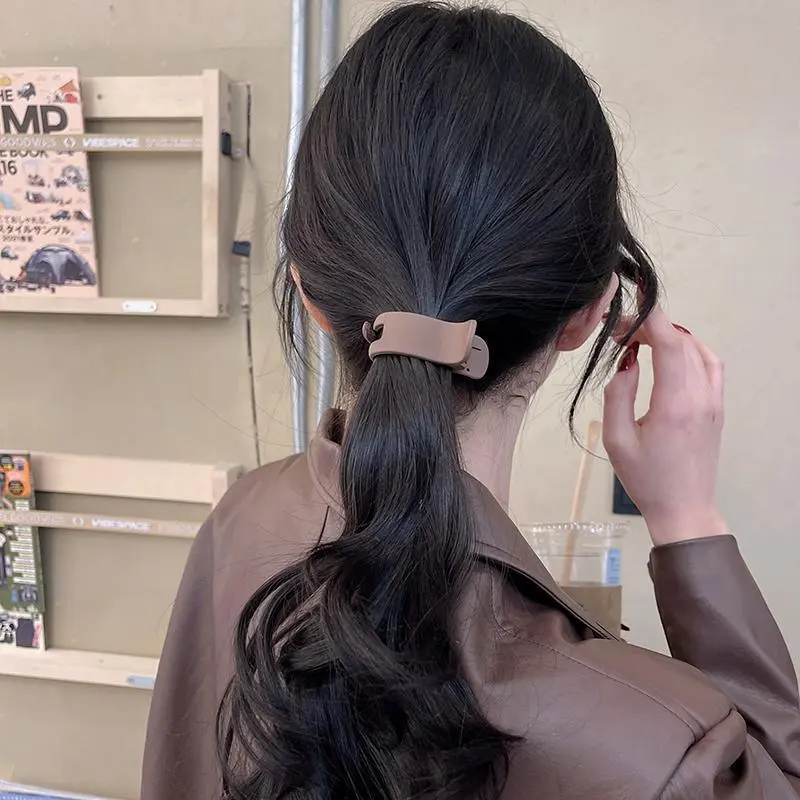 Kẹp Tóc Đuôi Ngựa, Thiết Kế Đơn Giản, Màu Trơn Dành Cho Nữ, Kẹp Tóc Sau Đầu, Cảm Giác Sang Trọng, Thích Hợp Để Làm Búi Tóc Và Đuôi Ngựa Cao, Bán Chạy, Hàng Mới Về 8