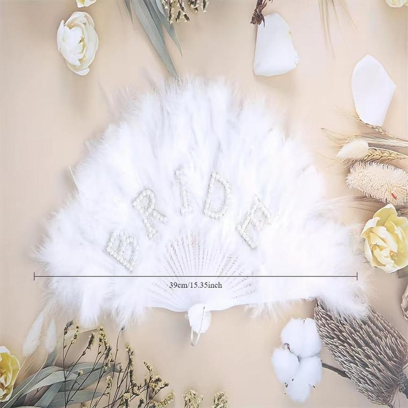 Product Introduction of Wedding Party Decoration, 1 Count Bride Feather Fan, Wedding Party Decoration Supplies, Party Gifts for Bride, Wedding Party Decoration Supplies, Masks 4
