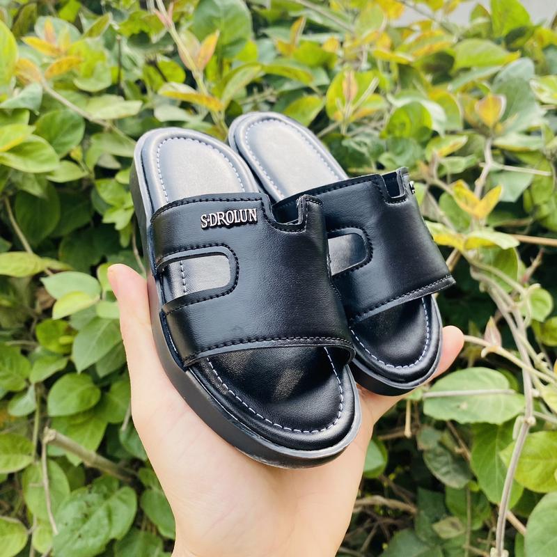 DÉP DA CAO CẤP cho  bé trai S22-36  khâu viền đế chống trơn Mũi mở Dép kẹp [ 2-10 Tuổi]