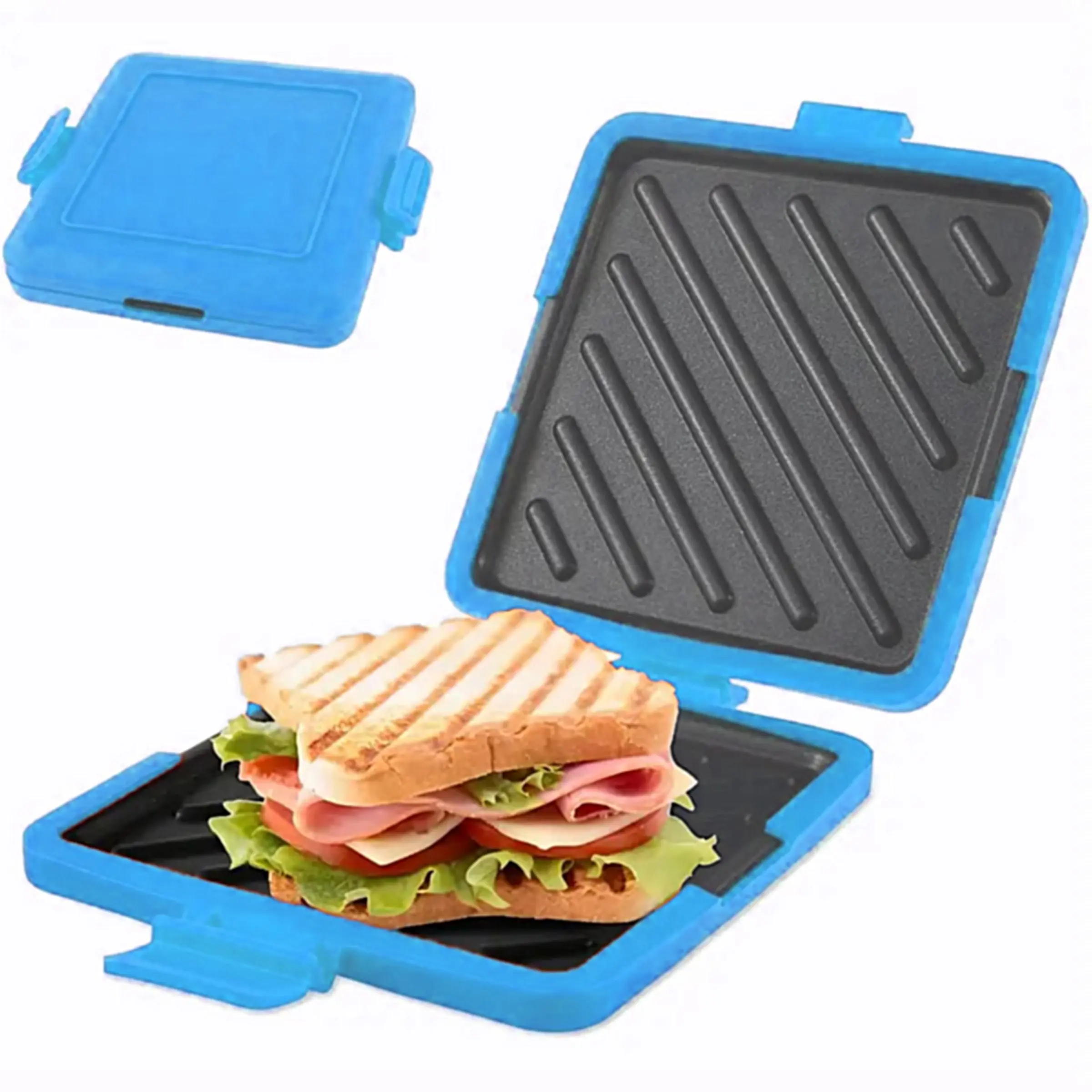 Silicone Microwave Sandwich Maker, 1 Count Quick & Even Cooking Sandwich Maker, Dishwasher Safe Microwave Accessories for Home Kitchen, Kitchen Accessories, Griddle, Grill
