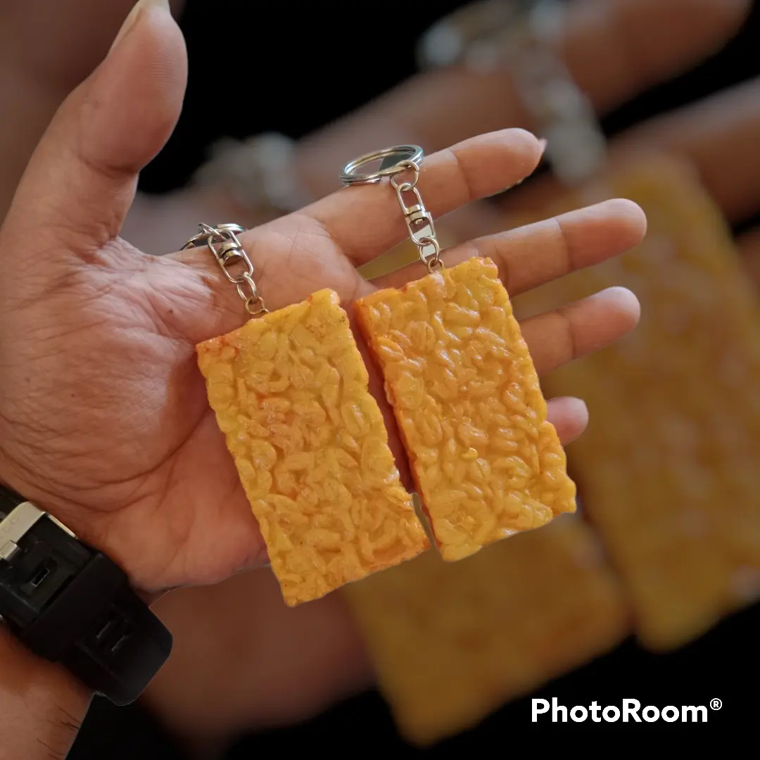 GANTUNGAN KUNCI TEMPE GORENG BESAR Rantai Chains