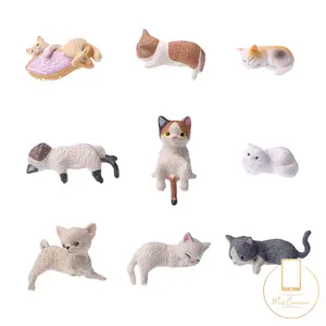 Kartun Anak Kucing Lucu 3D Boneka DIY Casing Ponsel Dekorasi Gantungan Kunci Aksesoris Kucing