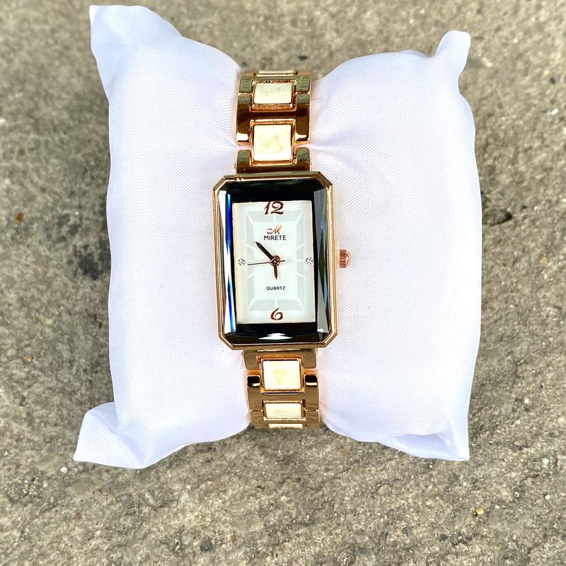Mirete Jam Tangan Wanita Persegi Analog Rantai Keramik Bahan Stainless Jam Cewek Best Seller Mewah Santai Bisnis Watches 2