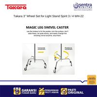 Gambar Takara WH-22 Wheel Set 3 Inch Light Stand Tripod Caster Stabilizer for Spirit 3 / 4 Studio Accessories dari Sentra Digital Kota Surabaya 3 Tokopedia