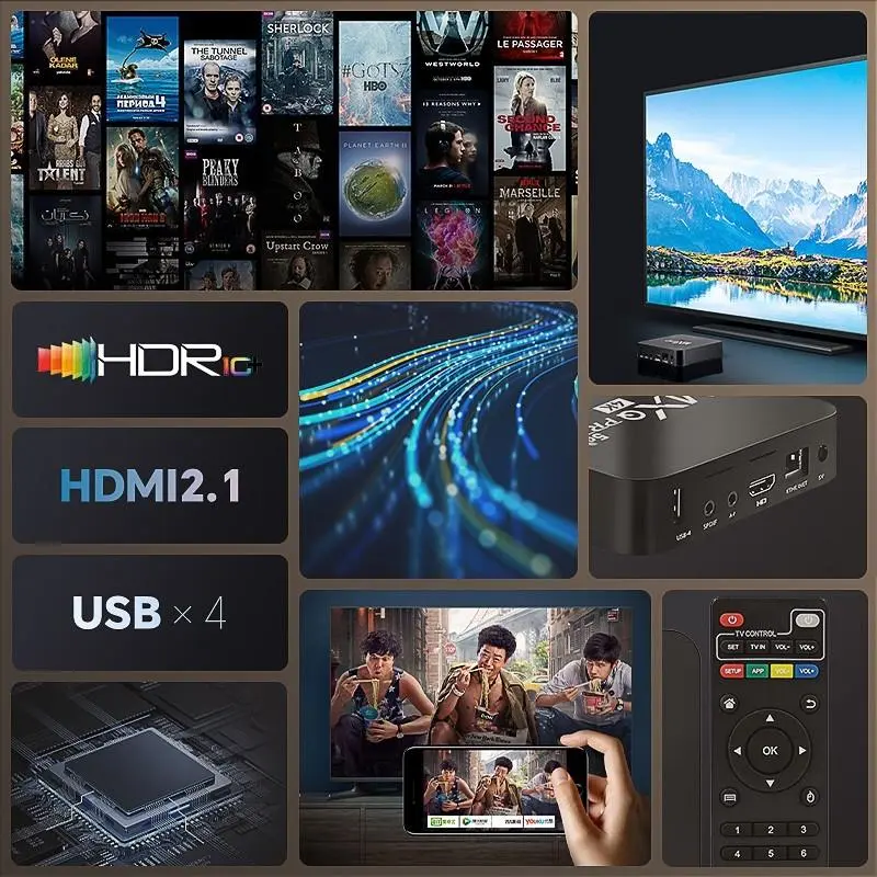 MXQ TV Box 4K 5G Kemajuan Cerdas Paket kotak TV Penerima Digital 8GB+128GB Penuh HD/ STB Wifi Dikirim di Jakarta Garansi 12 Bulan 3