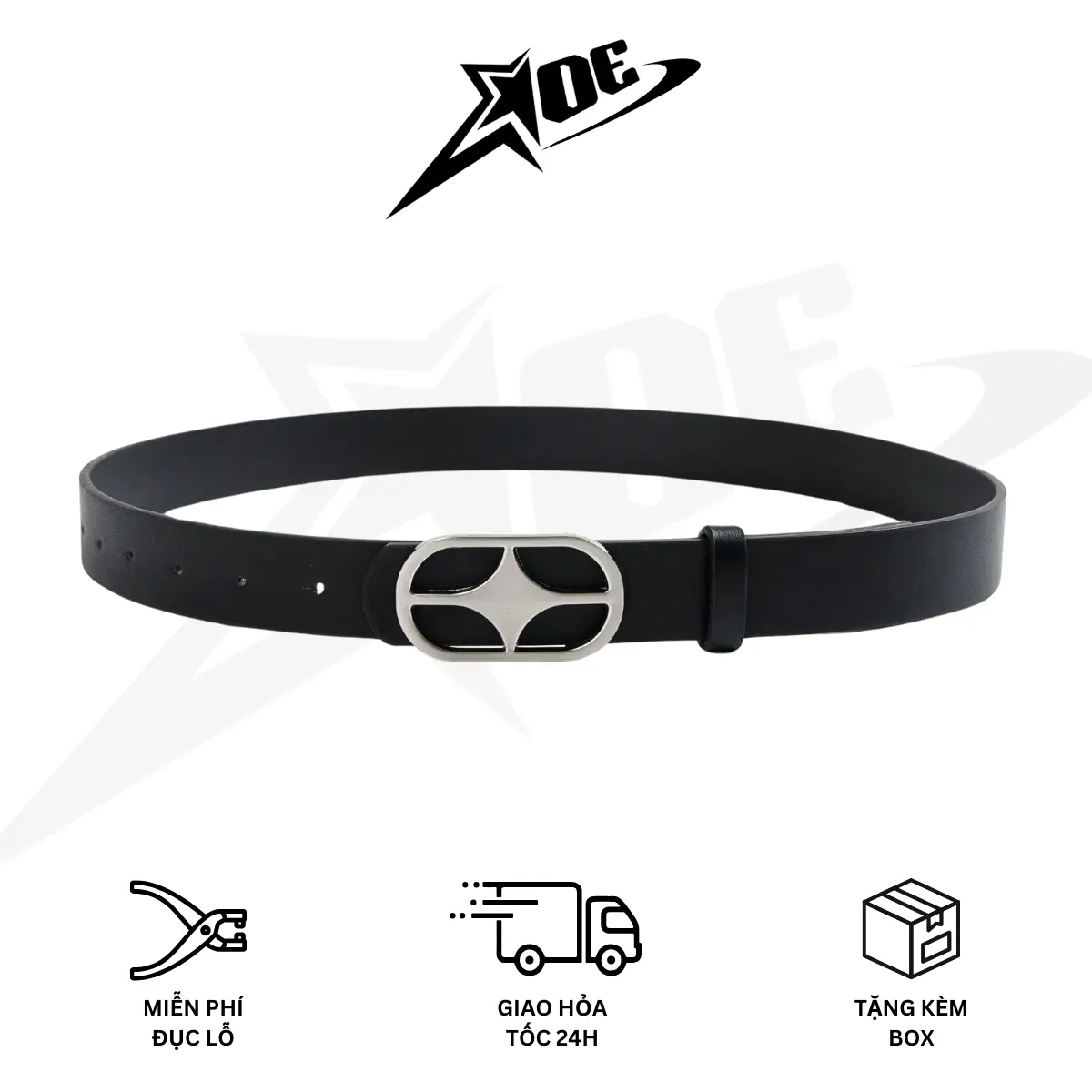 AOE STUDIO - Thắt lưng nam nữ Y2K chất da PU cao cấp mặt hình thoi cá tính