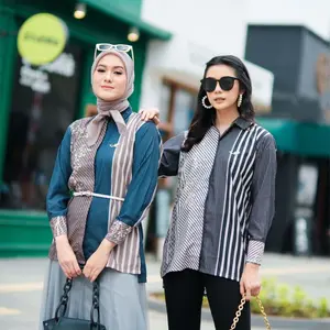 MYLADY HIJAB TERBARU CLEO SHIRT Cantik Formal Grey Muslim Nyaman Toyobo Twill Premium Size S-XXL