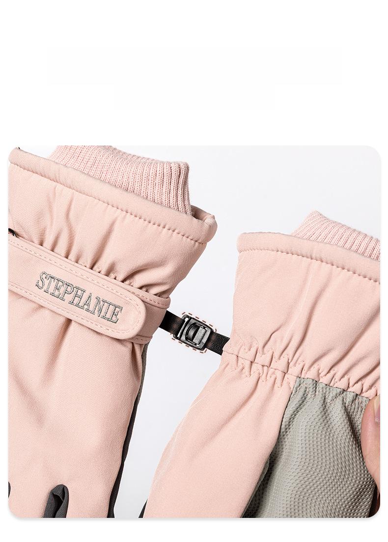Product Introduction of Ski Gloves Men's and Women's Winter Fleece-lined Warm Outdoor Biking Mountain Climbing Waterproof and Windproof Thick Cold-Proof Motorcycle Cross-Border 11