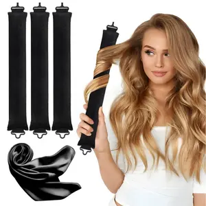 Produk Terbaru [nayoubi store] BIG WAVE Hair Curler Heatless Hair Curler Hair Roller Alat Pengeriting Rambut Tanpa Panas Roll Rambut Roller Rambut Bergaransi Terlaris