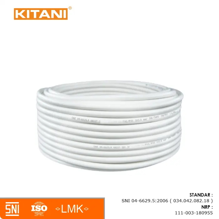 KITANI - NYLHY 2×0.5 mm² - 50 Meter – Kabel Tembaga Serabut
