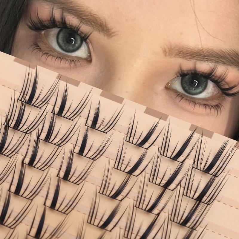 Product Introduction of 10 Rows/box Bunches Segmented Glue-free Eyelashes Individual Eyelash Cluster Natural Eyelash Extension False Lashes Makeup Tool 22